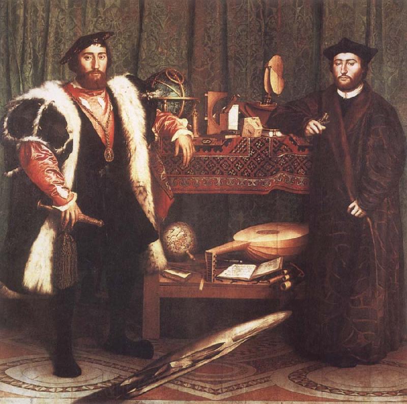 Hans holbein the younger The Ambassadors Germany oil painting art